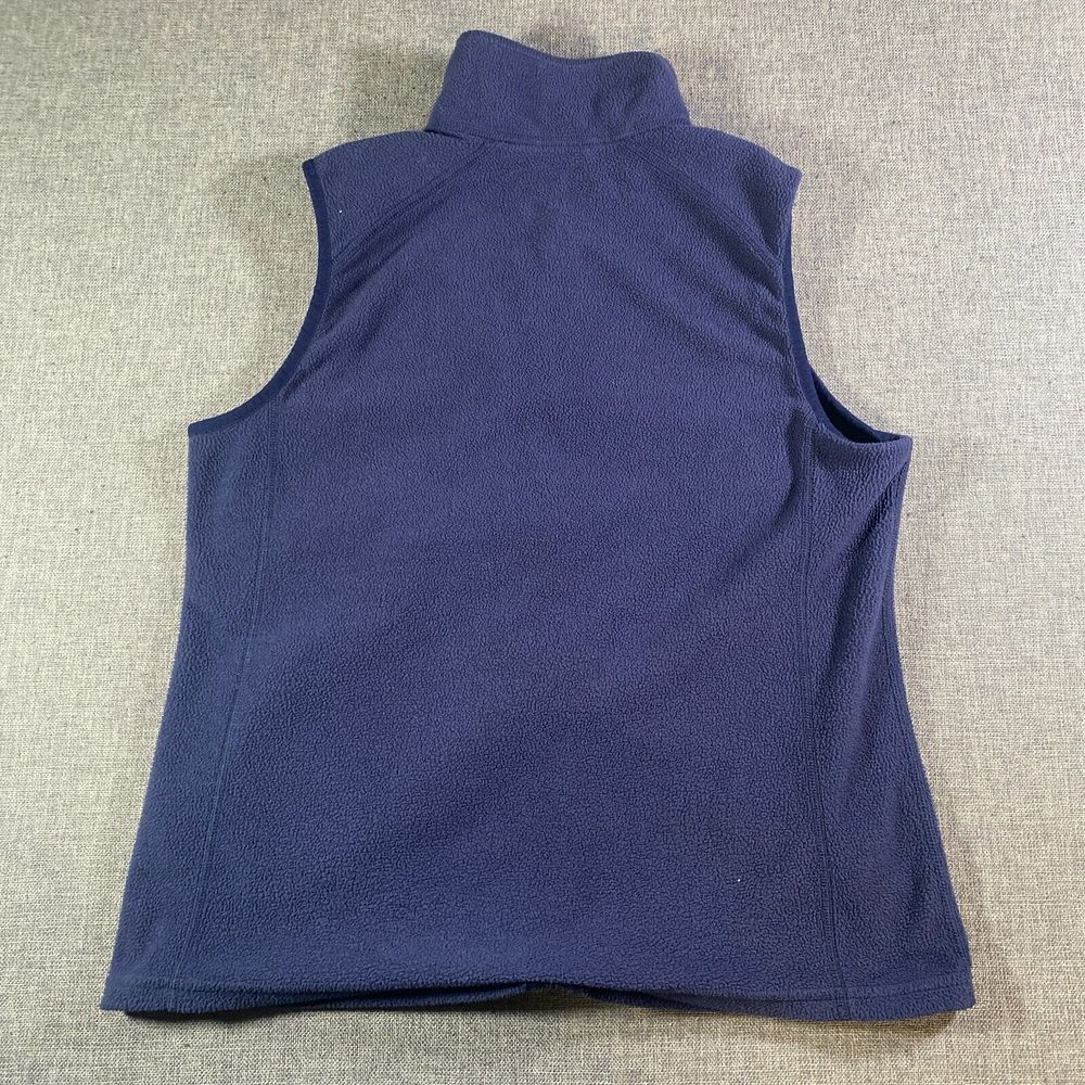 LL Bean Fitness Fleece Full Zip Vest Mens Womens Size Small Blue Lightweight - Picture 2 of 7